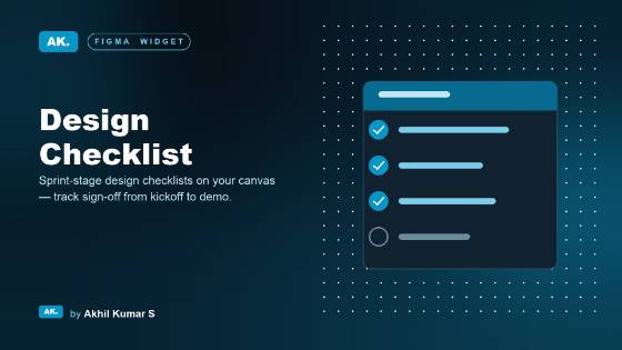 Design Checklist widget cover