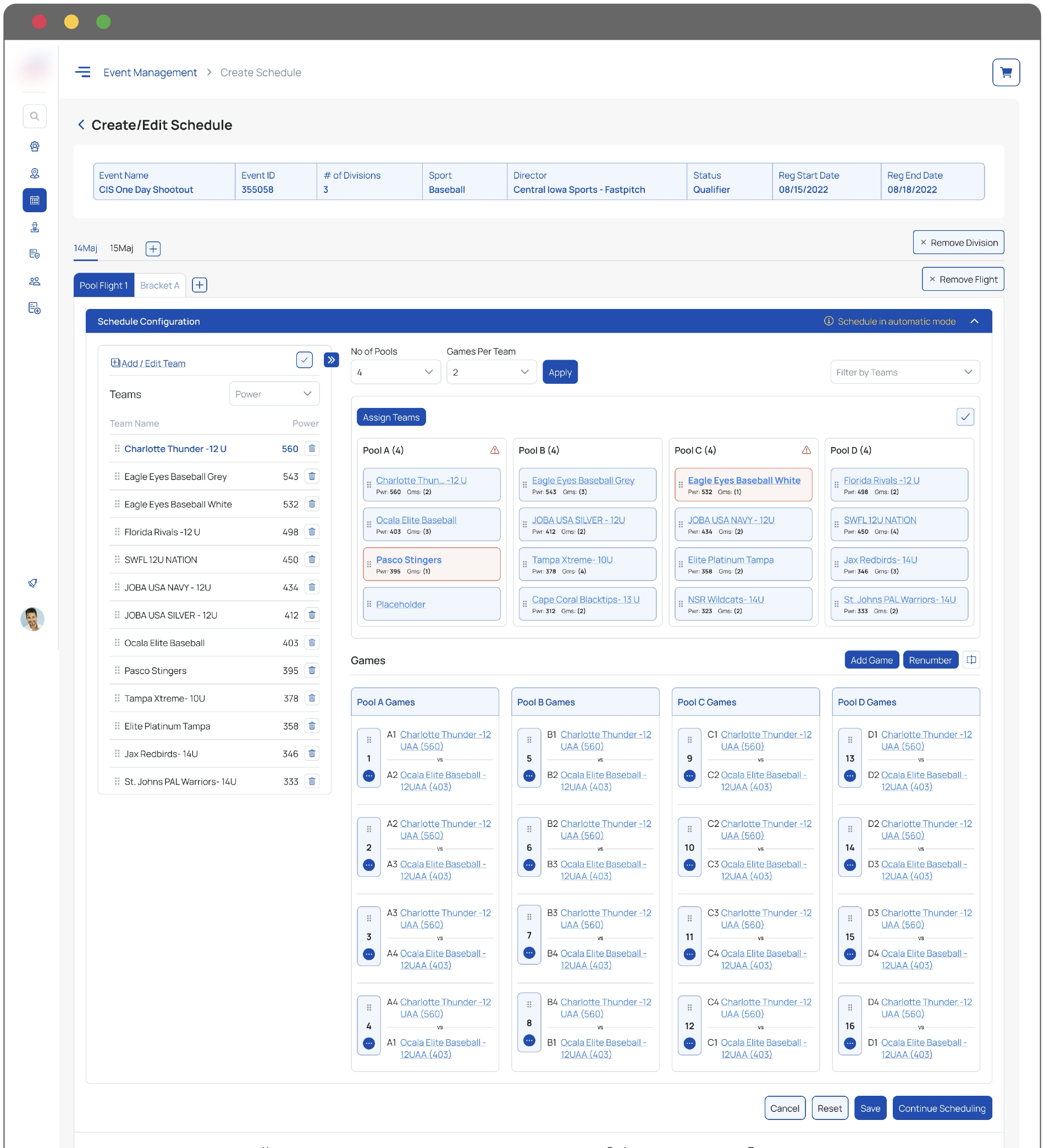 Schedule builder