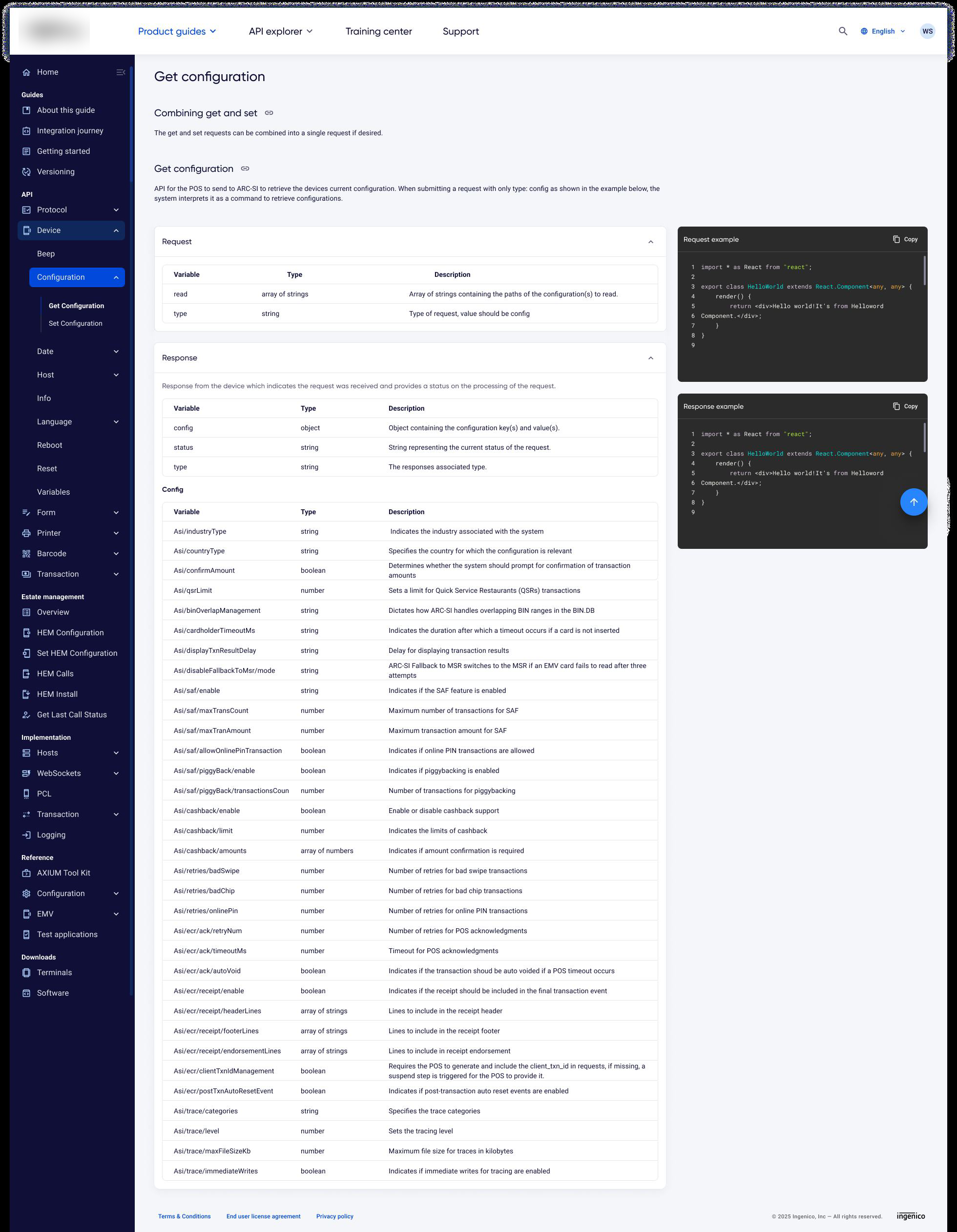 Configuration reference
